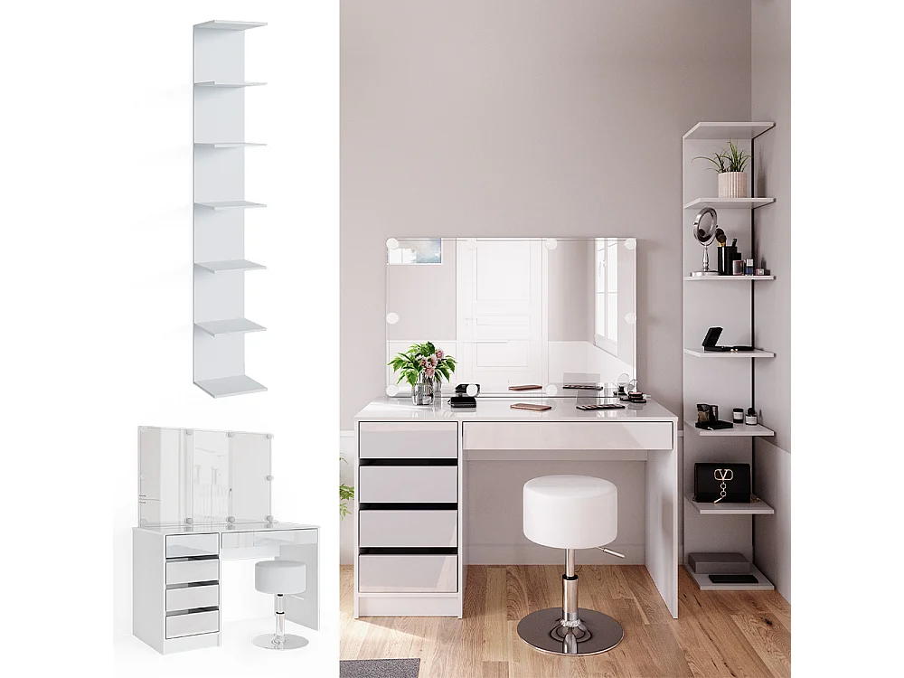 Coiffeuse blanc 120x55x75 sherry