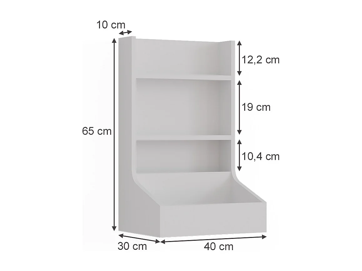Armario auxiliar blanco 40x30x65 sherry