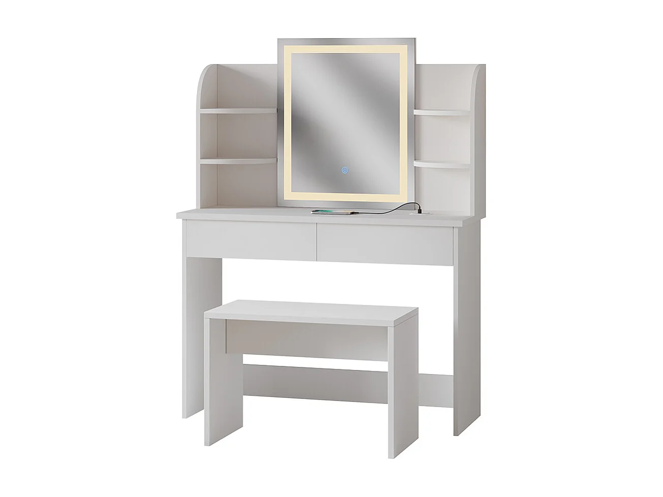 Schminktisch weiß 106x40x142 charlotte