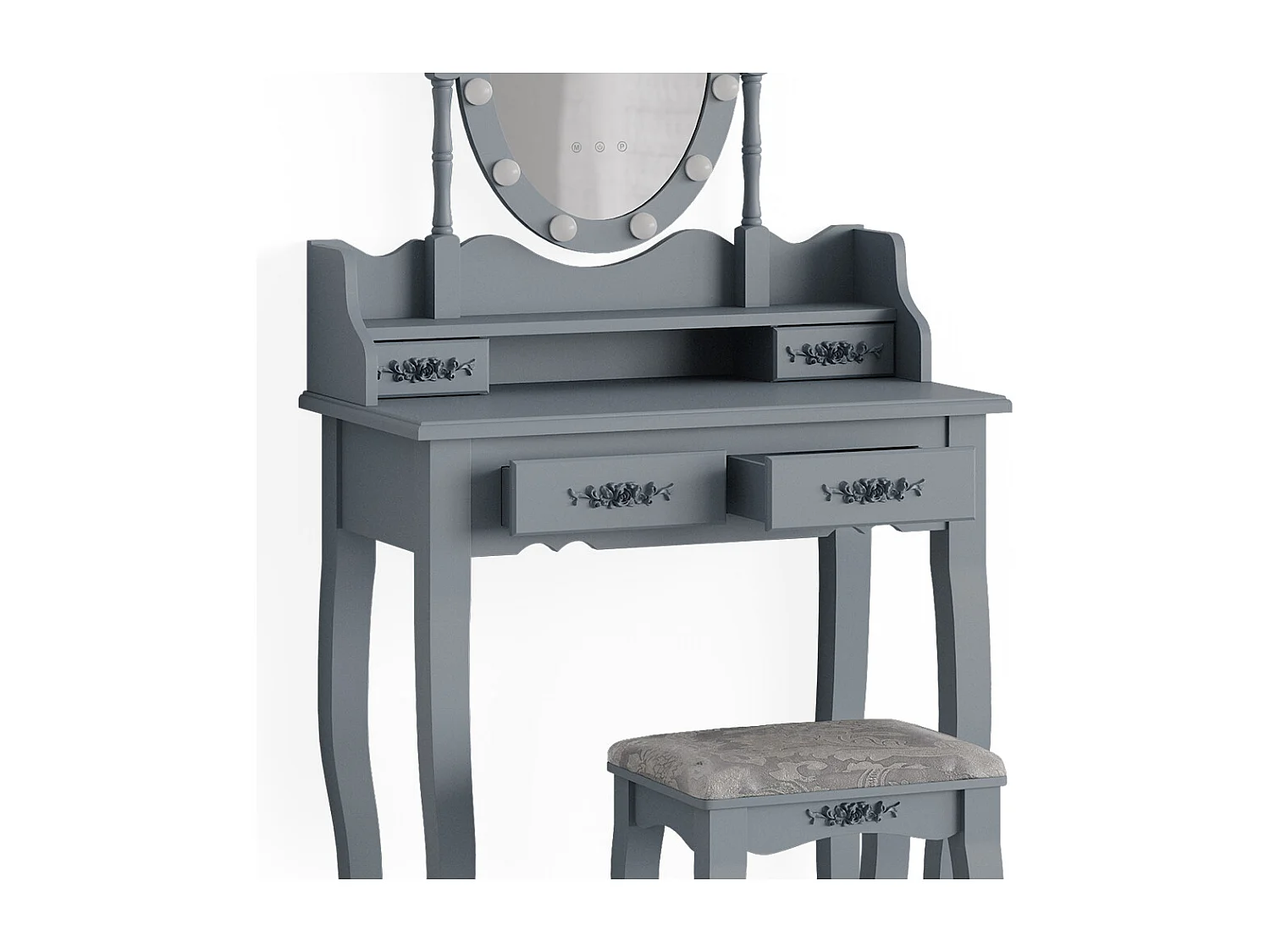 Tocador gris 75x40x146.5 maggie