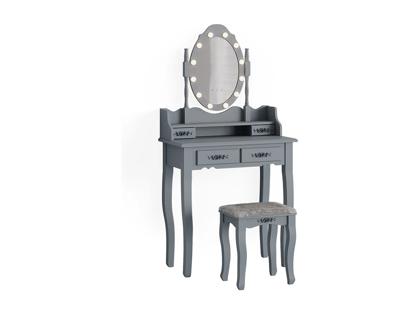 Coiffeuse gris 75x40x146.5 maggie