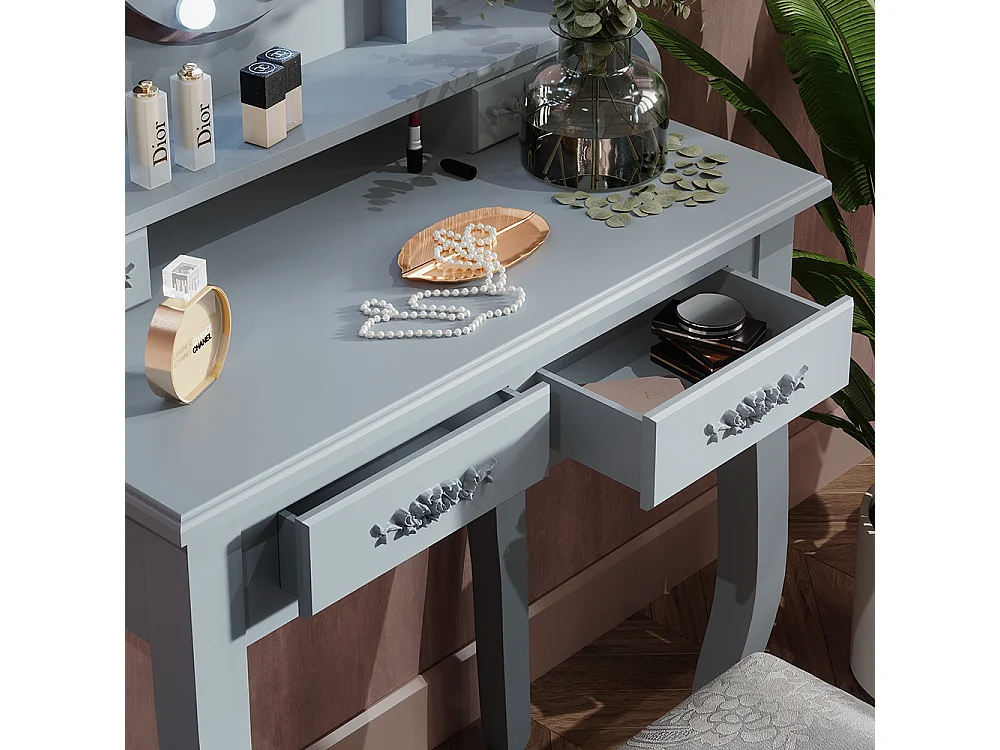 Coiffeuse gris 75x40x146.5 maggie