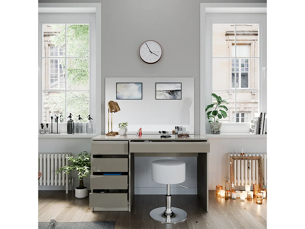 Coiffeuse grège 120x55x75 sherry