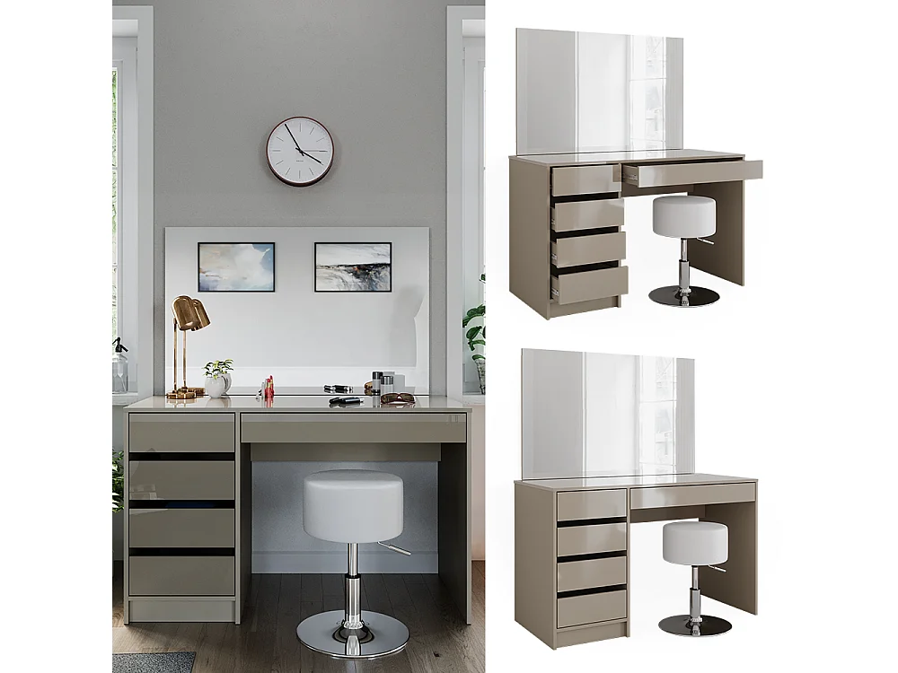 Coiffeuse grège 120x55x75 sherry