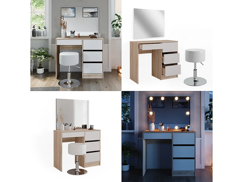 Coiffeuse sonoma 90x40x75 sherry