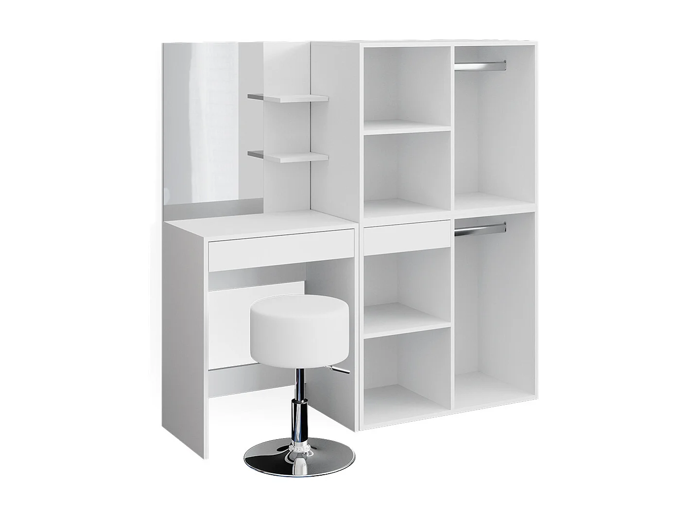 Coiffeuse blanc 140x40x140 isabelle