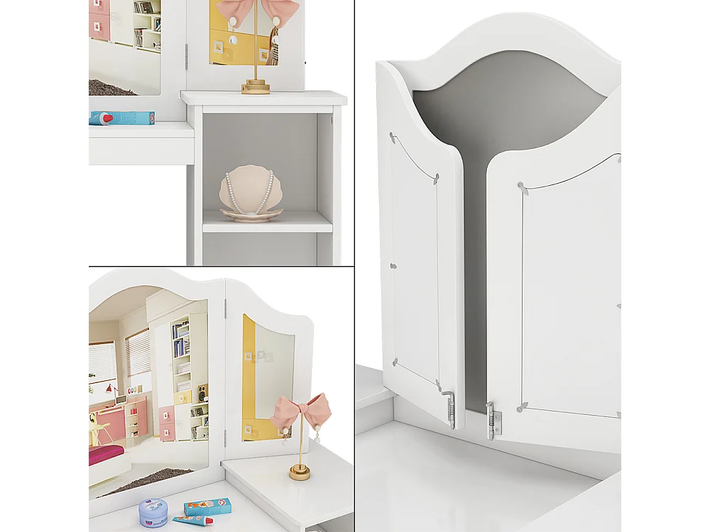 make-up table for children white 105x41x117.9 estella