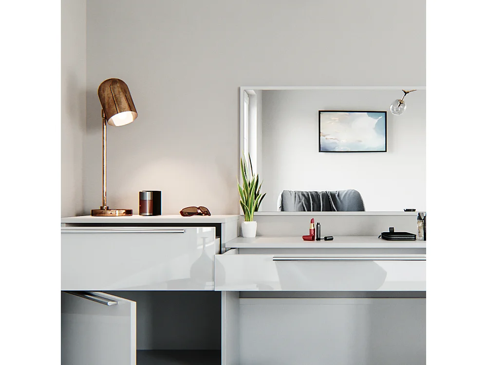 Coiffeuse blanc 135x39x90 lilli