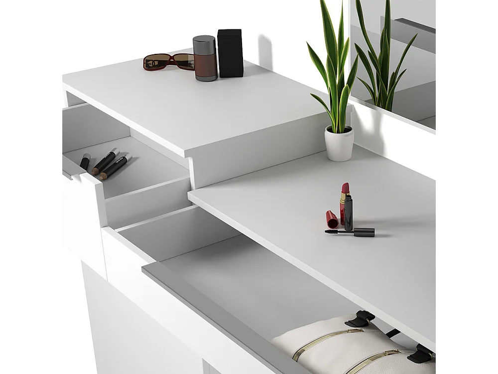 Coiffeuse blanc 135x39x90 lilli