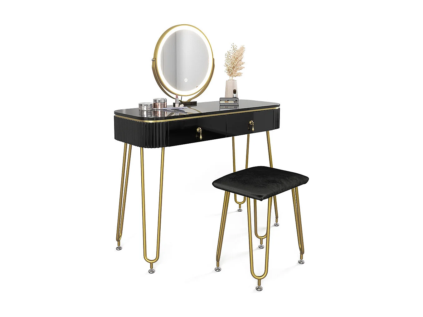 Coiffeuse noir 100x40x126 grace