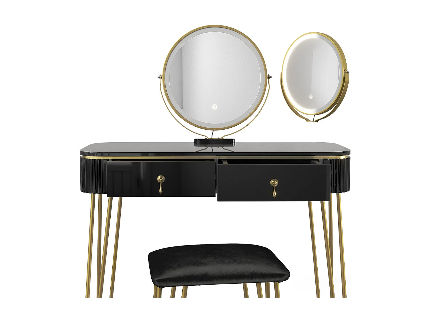 Coiffeuse noir 100x40x126 grace