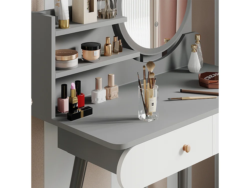 Coiffeuse gris 80x40x121 edda