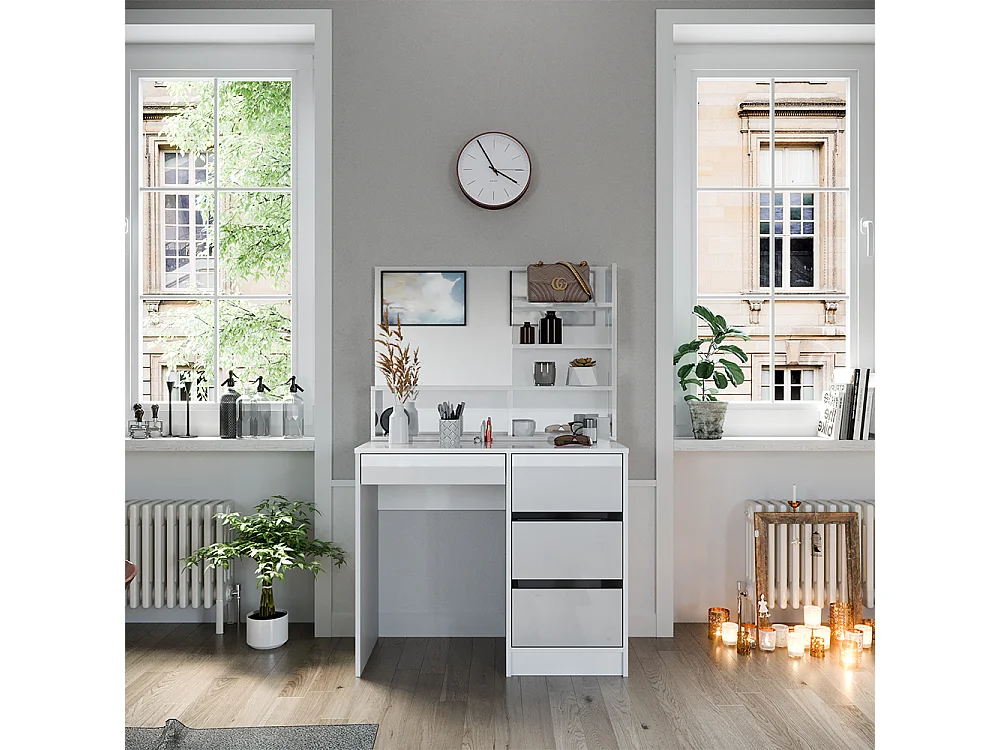 Coiffeuse blanc 80x40x127.4 sherry