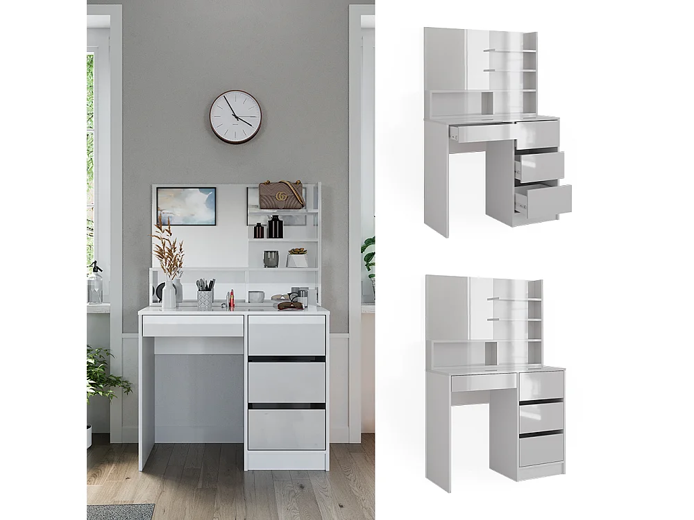 Coiffeuse blanc 80x40x127.4 sherry