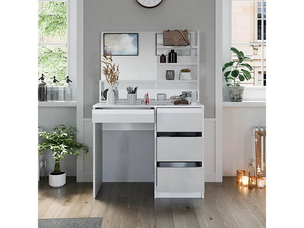 Coiffeuse blanc 80x40x127.4 sherry