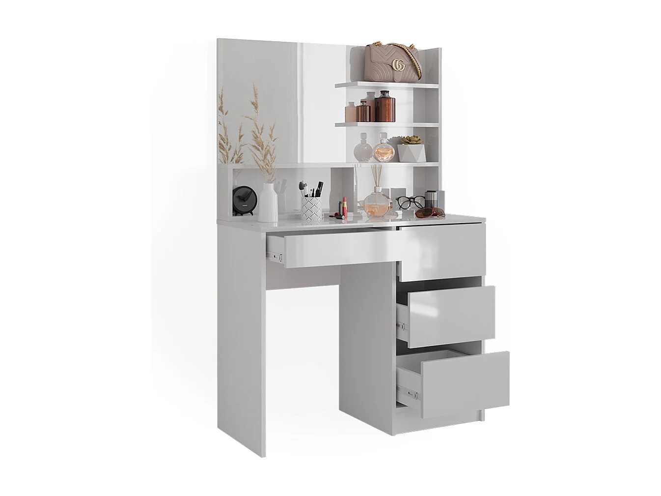 Coiffeuse blanc 80x40x127.4 sherry