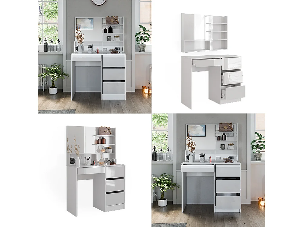 Coiffeuse blanc 80x40x127.4 sherry