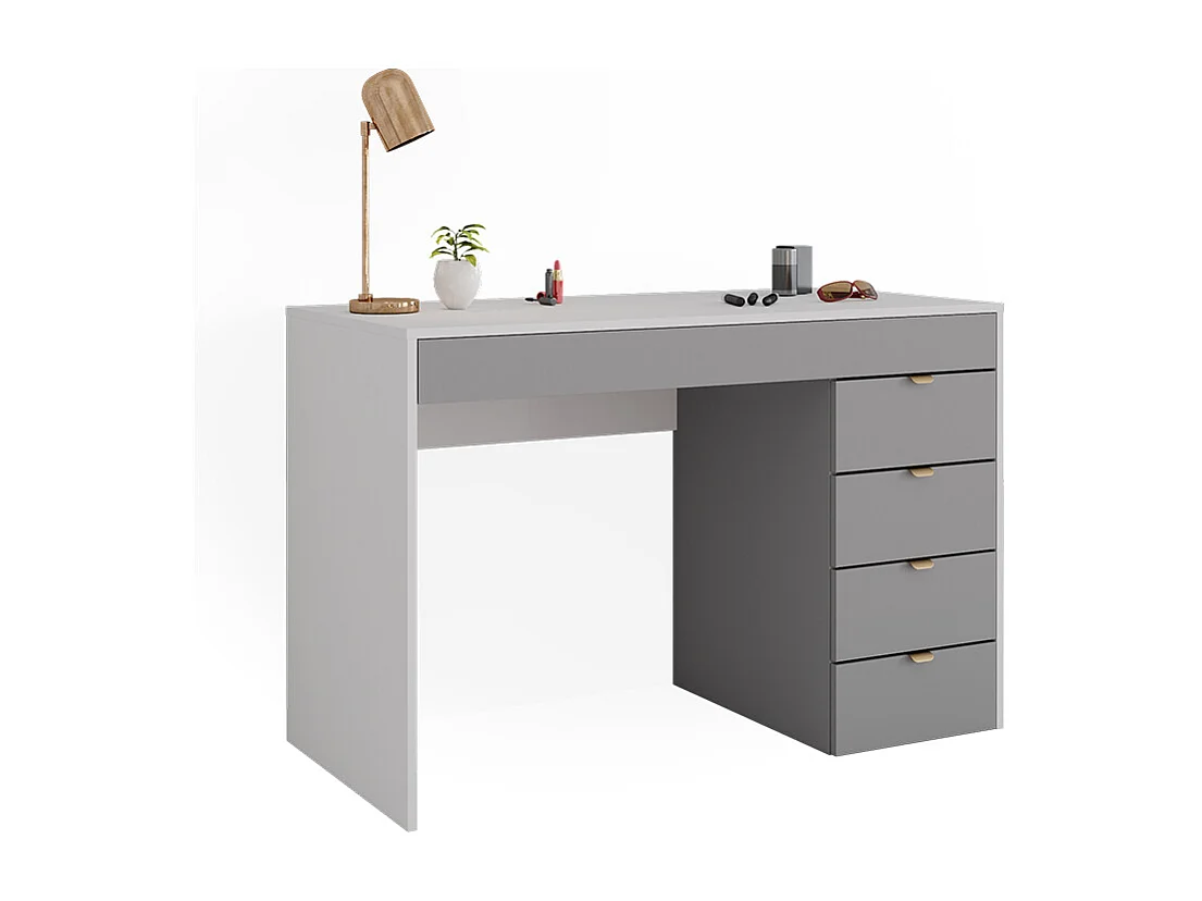 Tavolo da toeletta bianco/grigio/grigio 115x55x76 elise