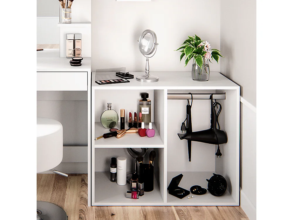 Kommodebordsgarderobe hvid 80.1x40x65 isabelle
