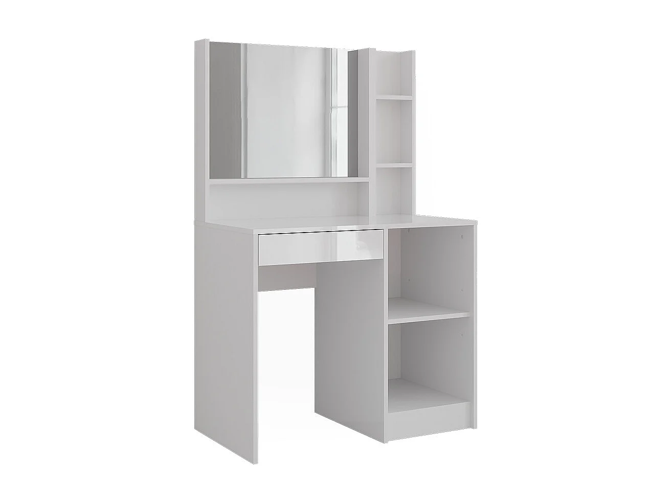 Vanity table white/white high gloss 89.8x50.1x76 sherry
