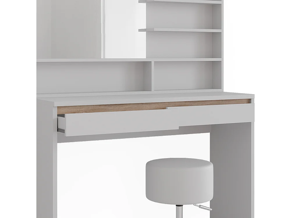 Coiffeuse blanc 120x41.8x83 emma