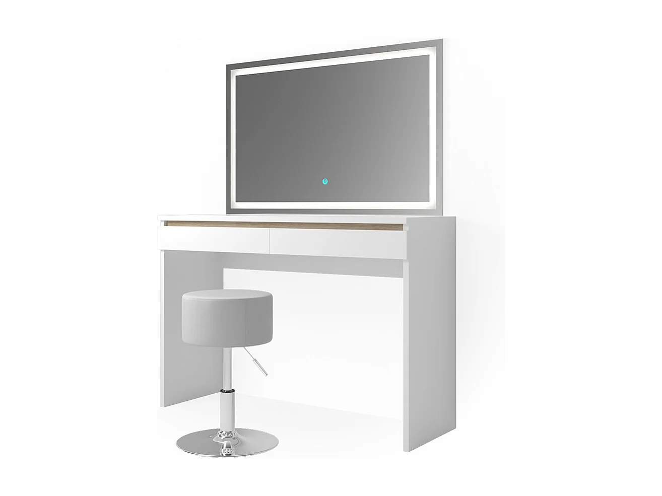 Coiffeuse blanc 120x41.8x83 emma