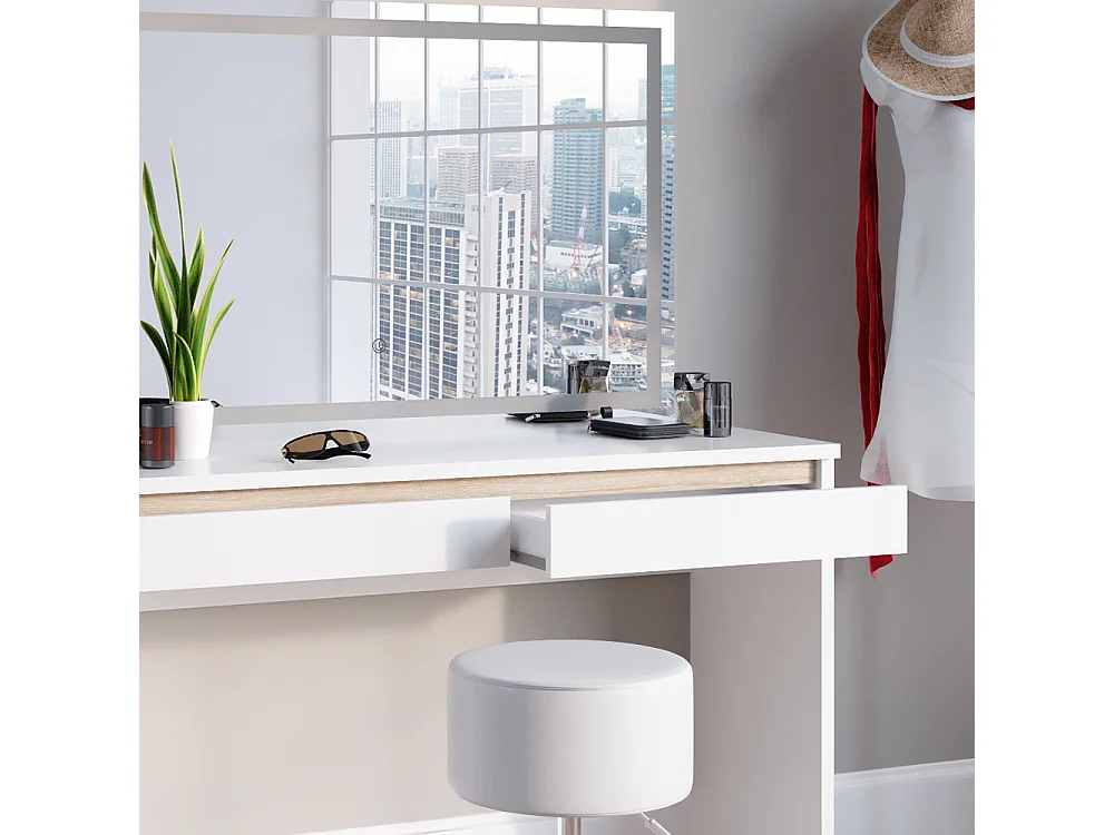 Coiffeuse blanc 120x41.8x83 emma