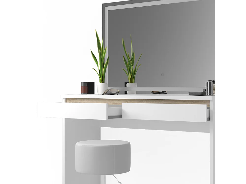 Coiffeuse blanc 120x41.8x83 emma