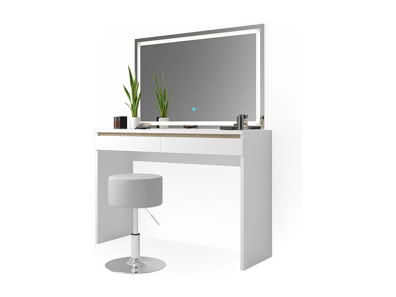 Coiffeuse blanc 120x41.8x83 emma