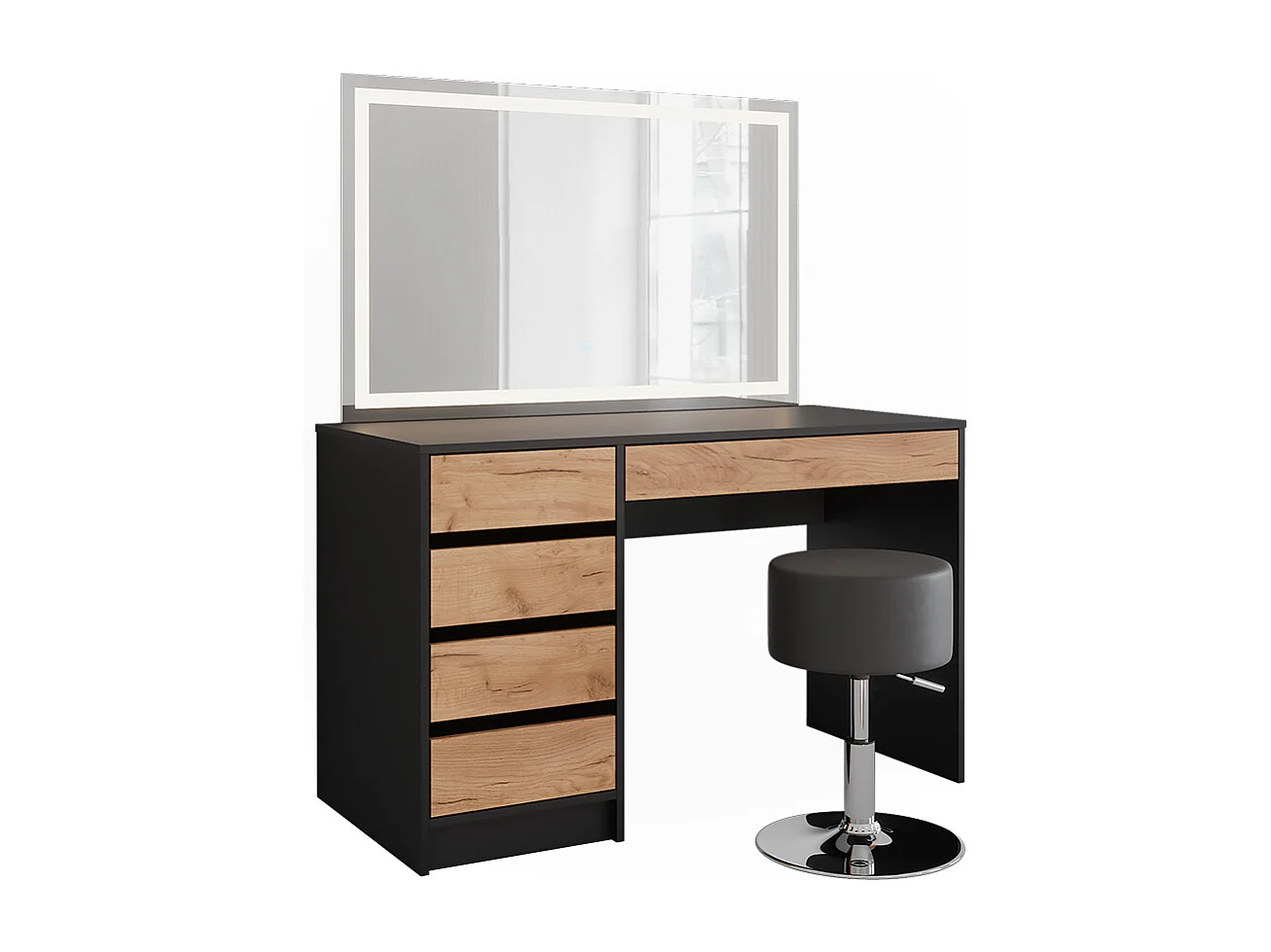 Dressing table anthracite/golden oak 120x55x75 sherry