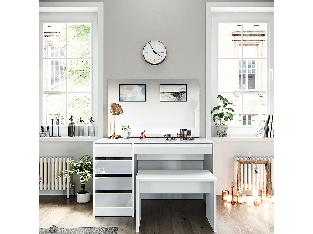 Coiffeuse blanc 120x55x75 sherry