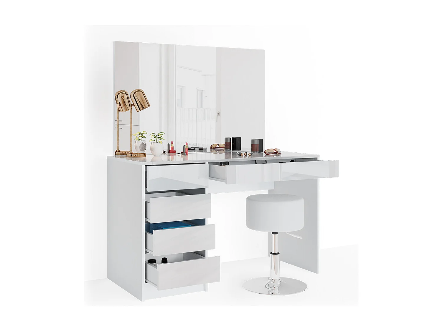 Tocador blanco 120x55x75 sherry