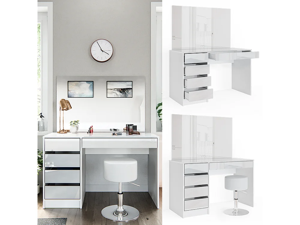 Coiffeuse blanc 120x55x75 sherry