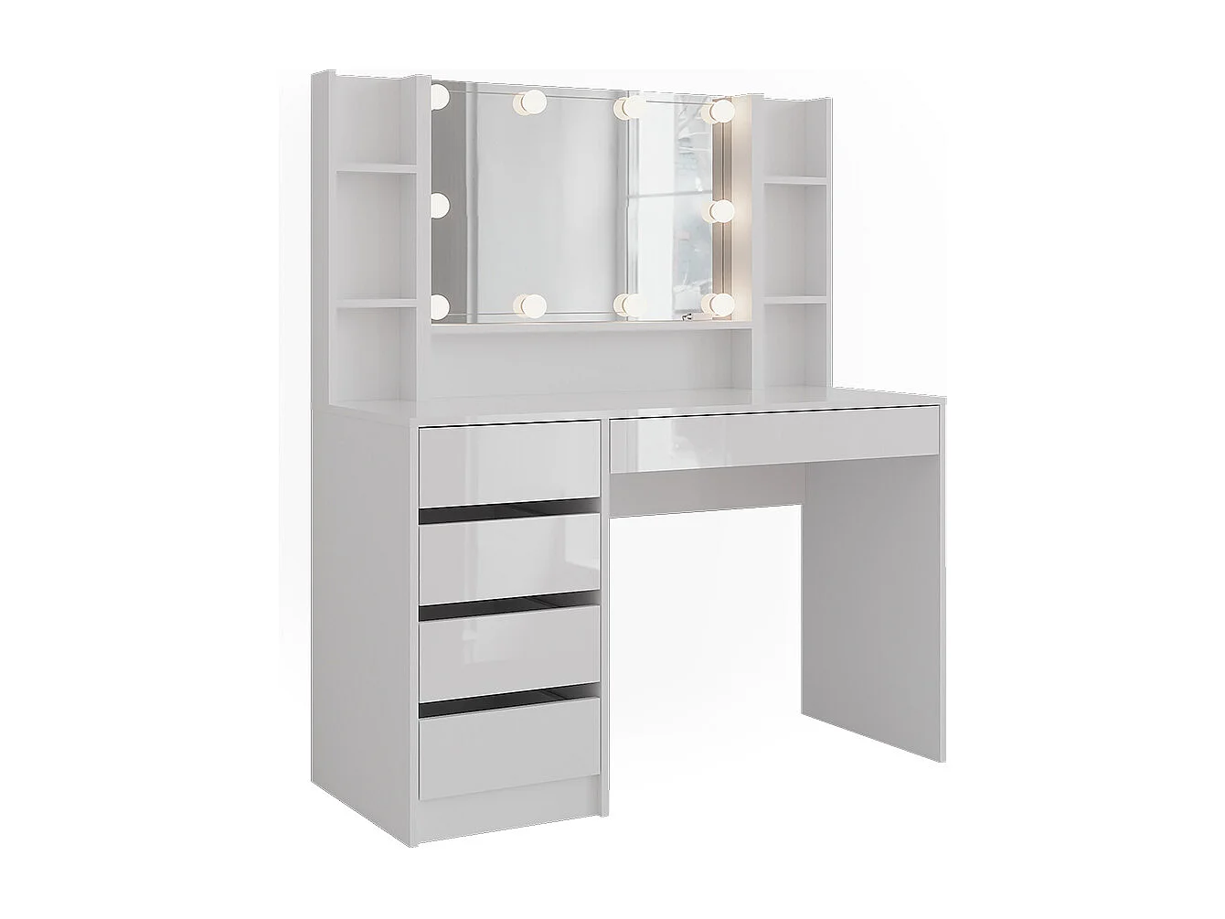 Coiffeuse blanc/blanc brillant 119.8x50.1x76 sherry