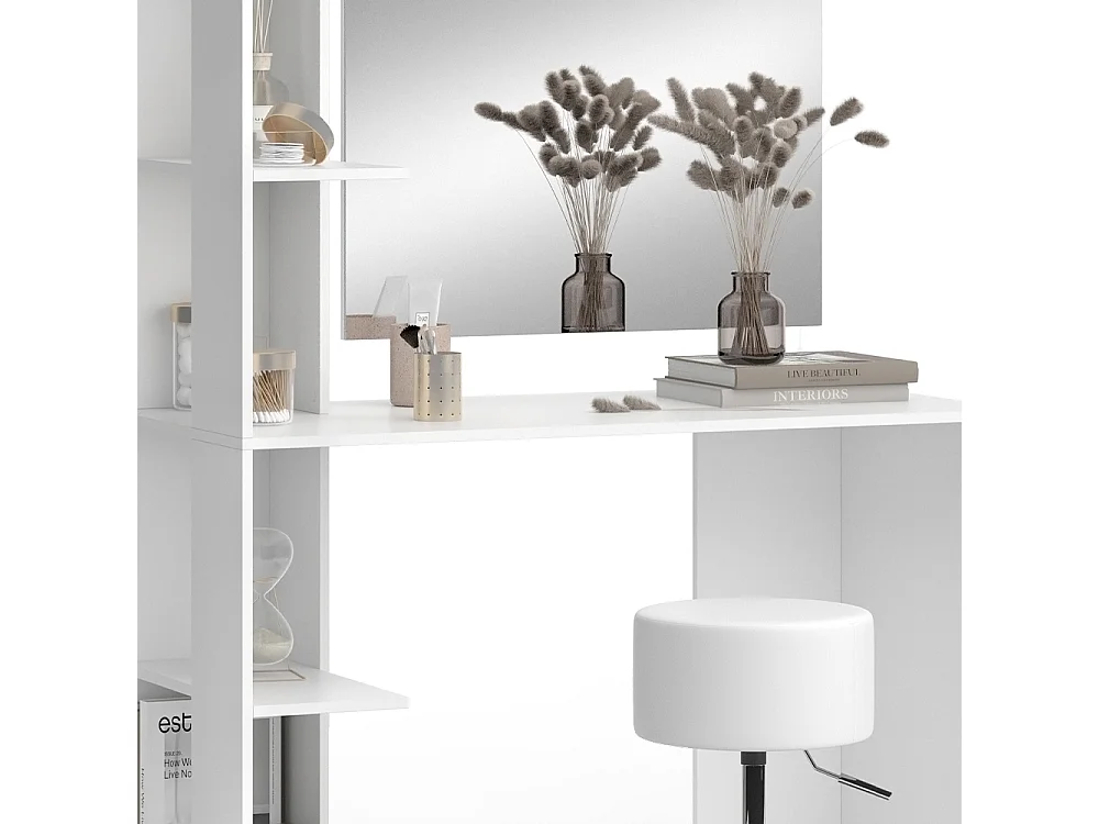 Coiffeuse blanc 122.2x55.2x75.8 tower