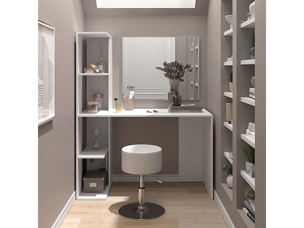 Coiffeuse blanc 122.2x55.2x75.8 tower