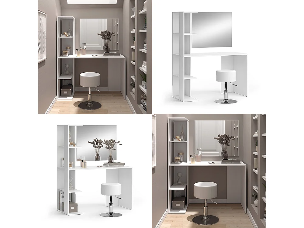 Coiffeuse blanc 122.2x55.2x75.8 tower