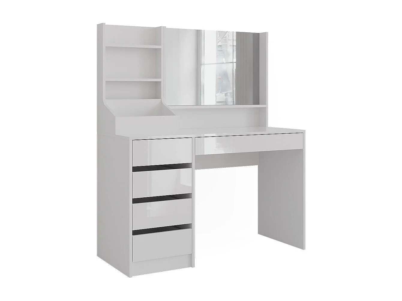 Vanity table white/white high gloss 119.8x50.1x76 sherry