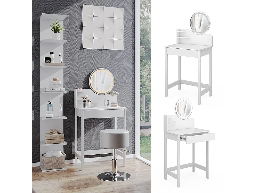 Coiffeuse blanc 60x40x127.5 surrey