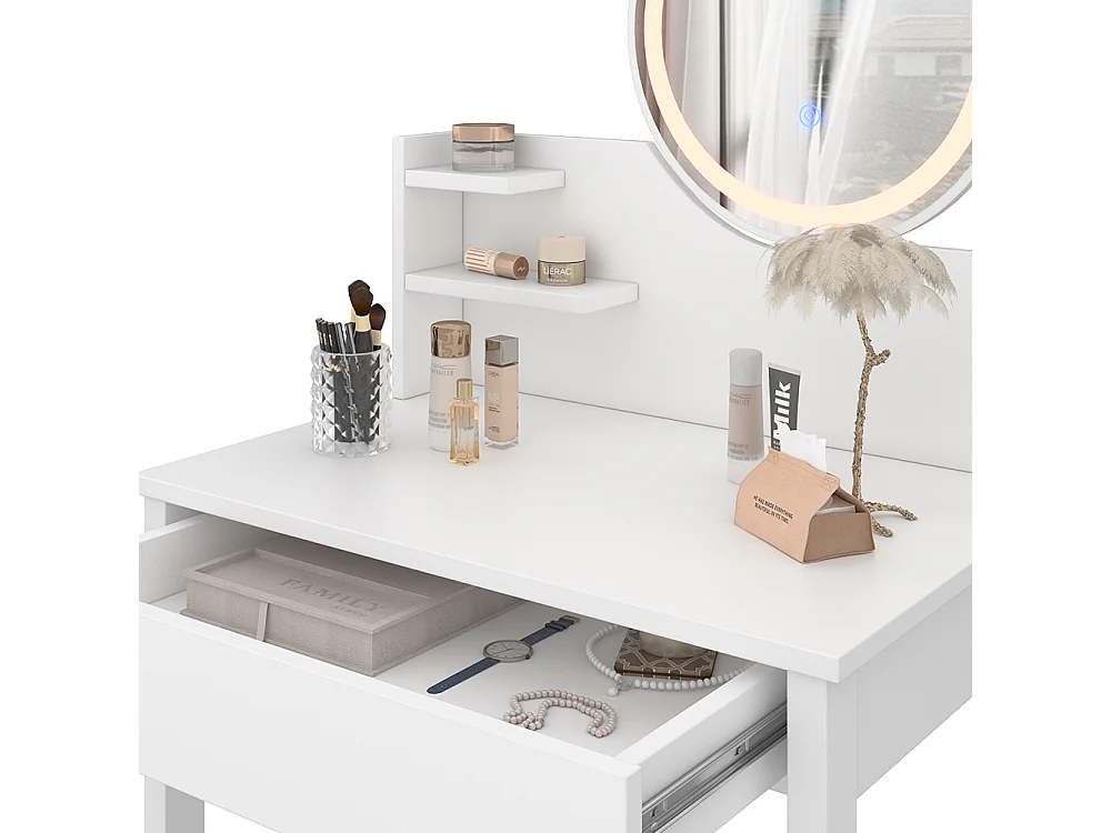 Coiffeuse blanc 60x40x127.5 surrey