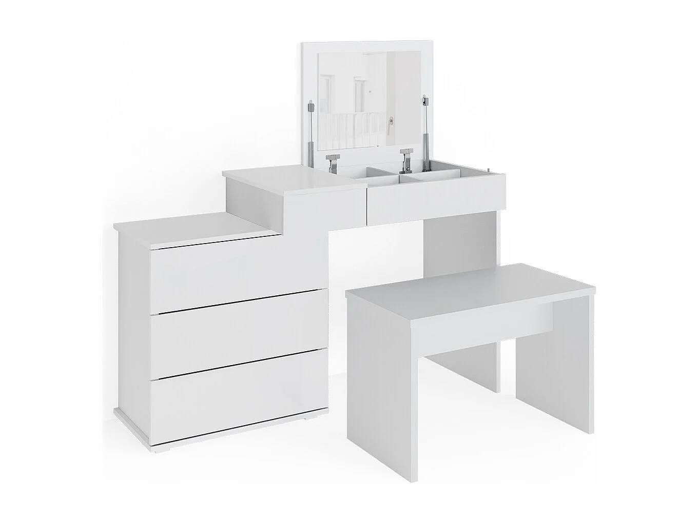 Tocador blanco 117.4x45x78 lotos