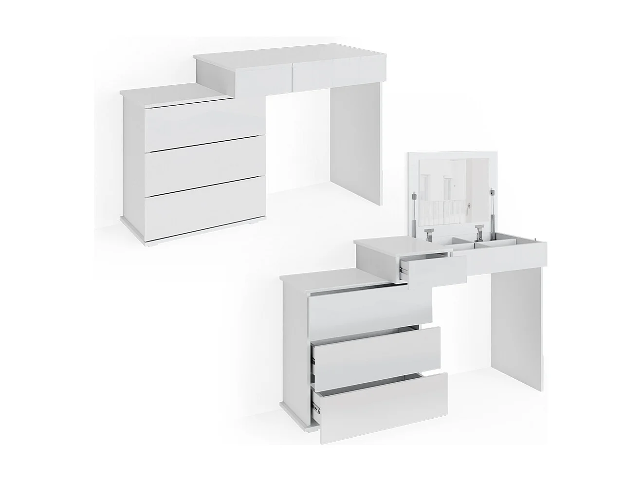 Tocador blanco 117.4x45x78 lotos