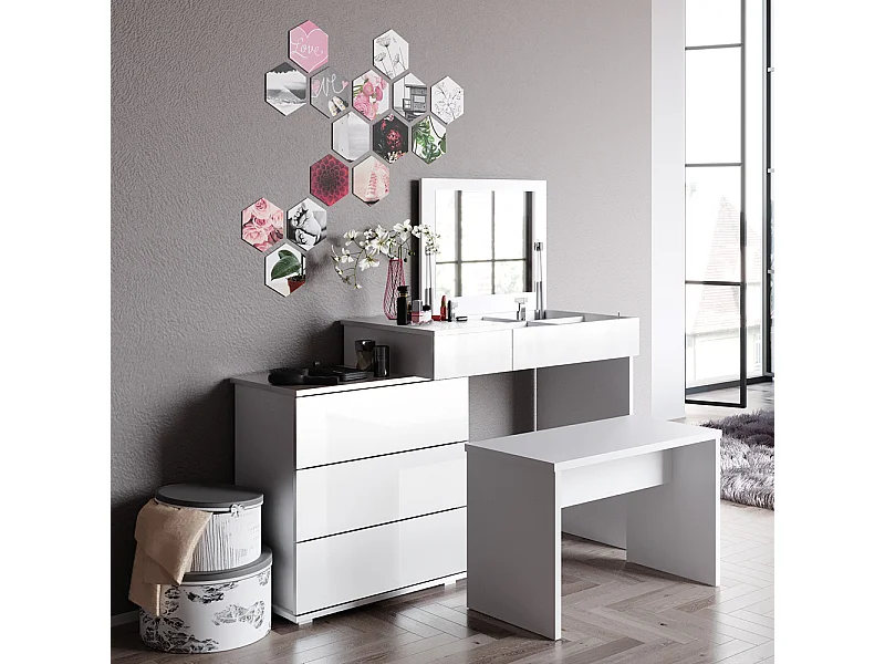 Kaptafel wit 117.4x45x78 lotos