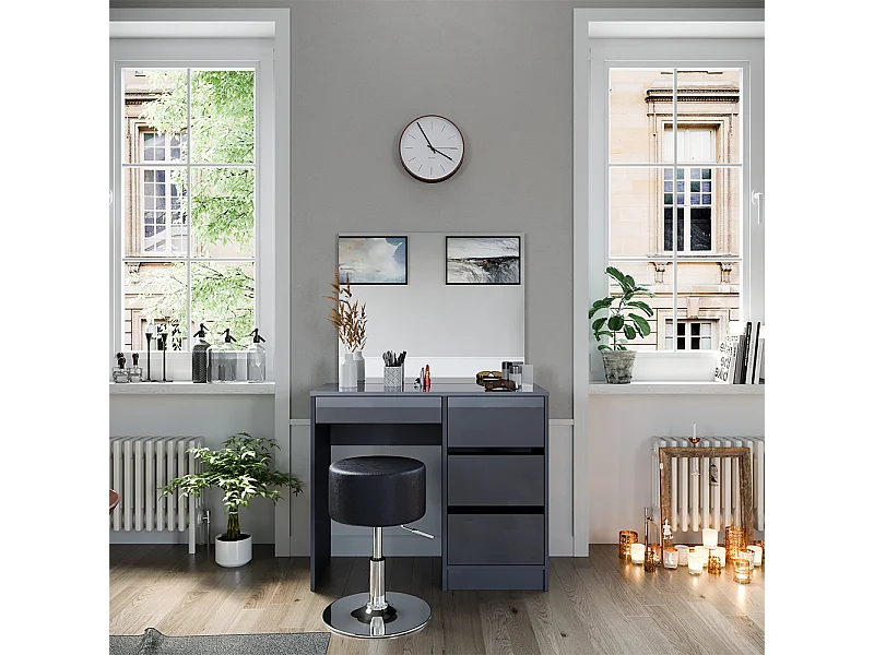 Kaptafel antraciet hoogglans 90x40x75 sherry