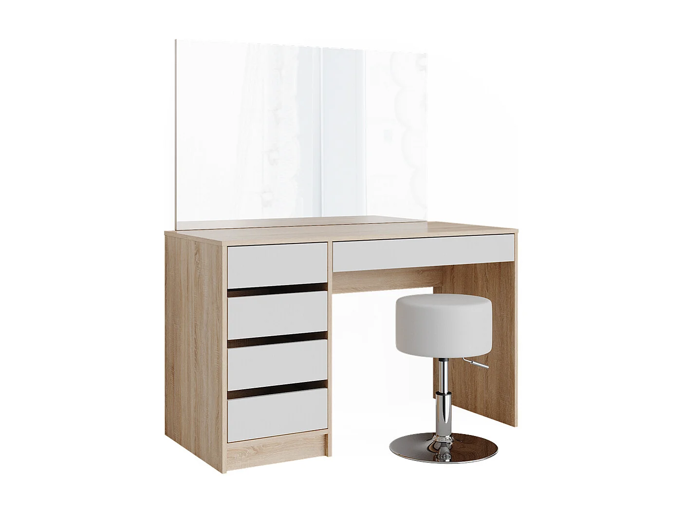 Coiffeuse blanc/sonoma 120x55x75 sherry