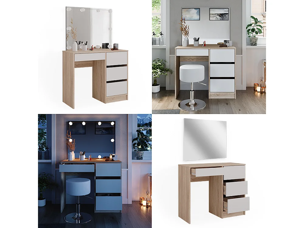 Coiffeuse sonoma 90x40x75 sherry