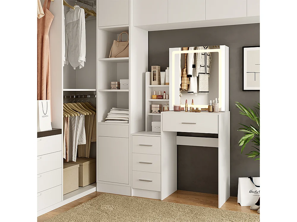 Coiffeuse blanc 80x36x131.6 lisca