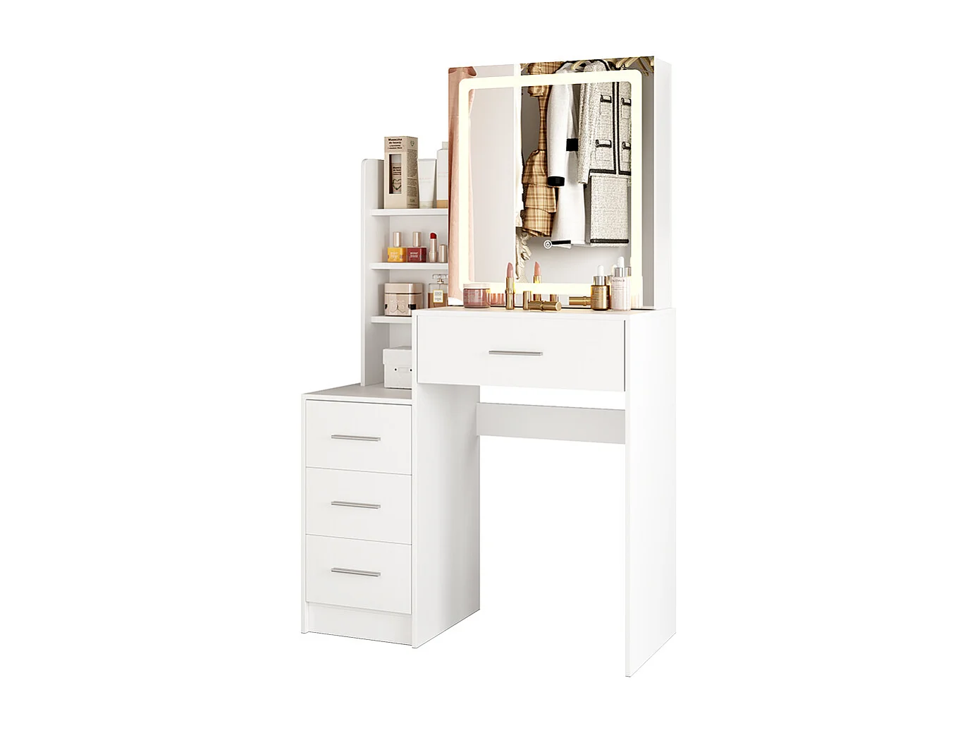 Coiffeuse blanc 80x36x131.6 lisca