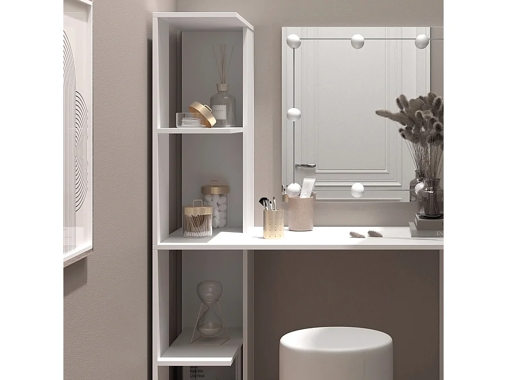 Coiffeuse blanc 122.2x55.2x75.8 tower