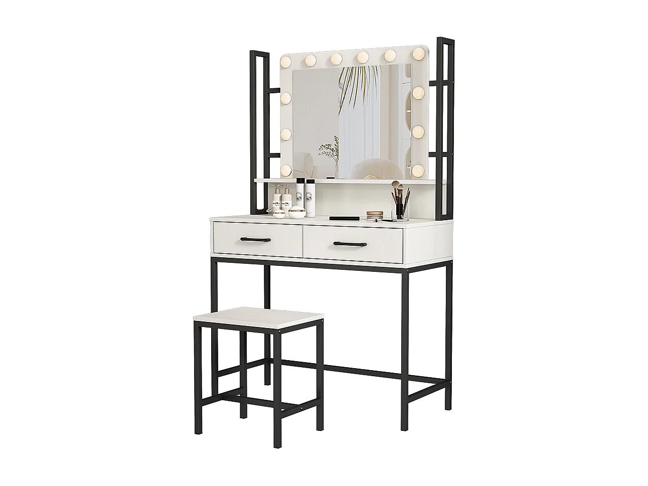 Coiffeuse blanc 90x40x146 luvia